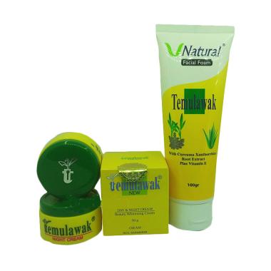 Temulawak Paket Cream Siang & Malam + Facial Foam