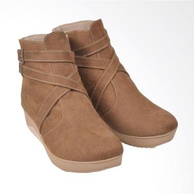 JavaSeven BJI674 Jodhpur Zipper Boots Sepatu Boot Flat Wanita