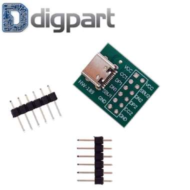 USB TYPE-C to DIP PCB Connector Solder Female Dip Pin Header Adapter