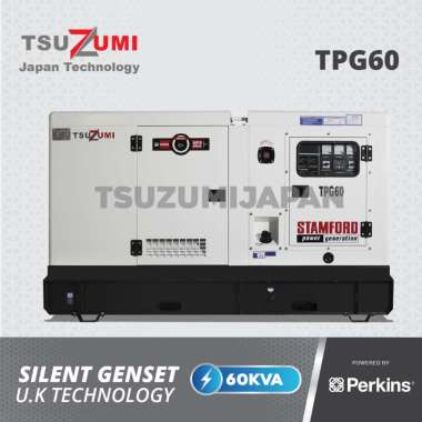 Genset 60 KVA Perkins + Stamford Original by Tsuzumi Japan