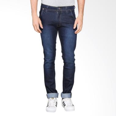 Bronco Slim Fit Denim Garment Wash ... ang Pria - Dark Blue 4159