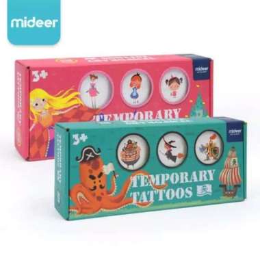 tatoo anak temporary/Mideer temporary tatoo/body paint kit/nail art (Merah Muda)