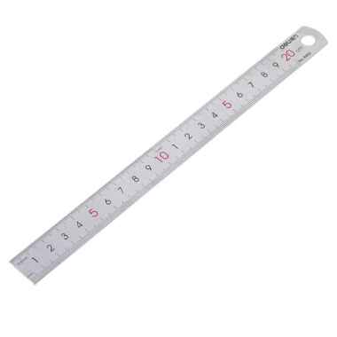 Deli 8462 Drafting / Penggaris-Steel 20cm / Penggaris Besi Deli Ukuran 20 cm / Steel Ruler