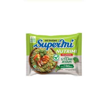 Promo Harga Supermi Mi Instan Nutrimi Mie Goreng Steak Ayam 80 gr - Blibli