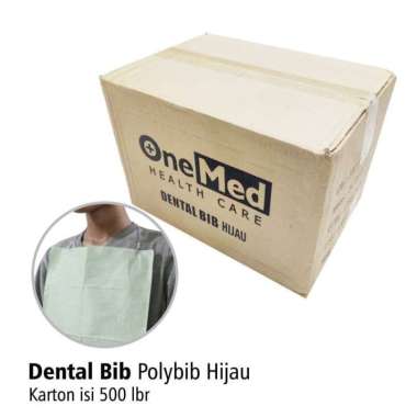 Polybib / Dental Bib Pak Isi 500pcs Onemed - Hijau