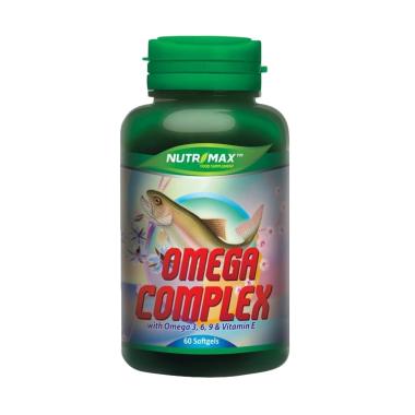 NUTRIMAX OMEGA COMPLEX FISH OIL 3 6 9 VITAMIN E JANTUNG OTAK TULANG SENDI KOLESTEROL ASMA 60 KAPSUL 