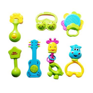 1838A 3 Rattle Kantong Mainan Edukasi Anak 7 Pcs. MOMO 1838A 3 .