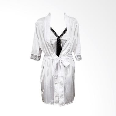 Deoclaus HRS For Bridal Shower Kimo ... ie Set Baju Tidur - White