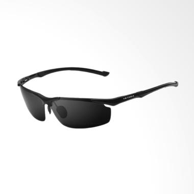 Veithdia Lensa Polarized Original Kacamata Gaya Pria - Black [6592]