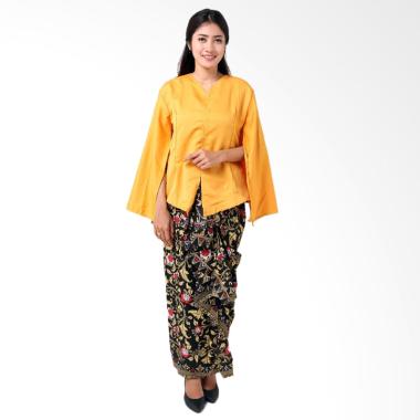 Batik Distro BA8772 Kaftan Setelan Pakaian Wanita - Kuning