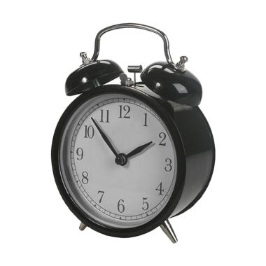 Jam Weker Analog / Retro Mini Stand Alarm Clock (Random Color-Motif)