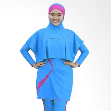 SPORTE Baju Renang Muslimah - Biru Pink [SR 11]