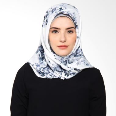 Rauza Rauza Charissa Midi Jilbab Segiempat - Putih Hitam