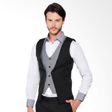 VM Rompi Jas Vest Blazer Pria - Hitam [V-022]