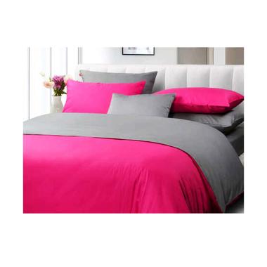 Ellenov Polos Set Sprei dan Bedcover - Fanta Grey