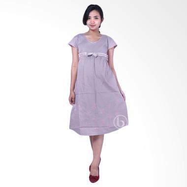 Mama Hamil DRO 870 Pita Silk Flowers Cantik Baju Ibu Hamil - Abu Mama Hamil DRO 870 Pita Silk Flowers Cantik Baju Ibu Hamil - Abu