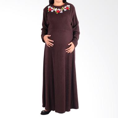 HMILL D1268 Gamis Ibu Hamil dan Menyusui - Coklat