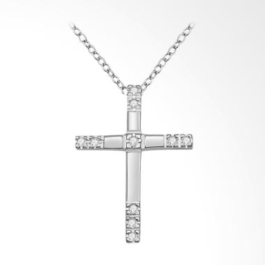 SOXY LKNSPCN539 New Fashion Cross Zircon Necklace Wanita - Silver