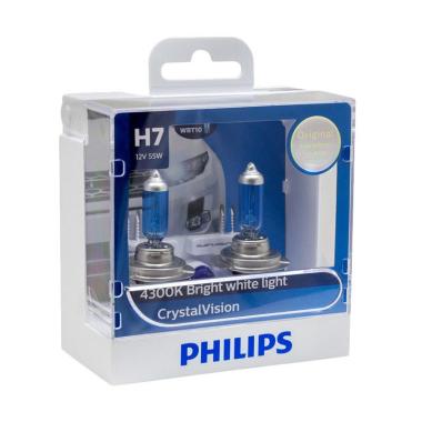 PHILIPS CRYSTAL VISION H7 (4300K) - LAMPU HALOGEN