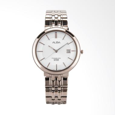 Alba Man Sapphire Crystal Jam Tangan Pria [AS9D70X1] White