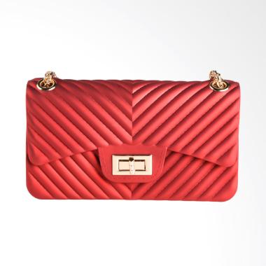 Biubiu Chevron Belle Big BCA 4 Sling Bag Wanita - Red