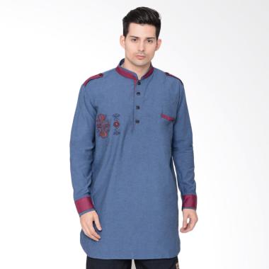 Zayidan Sufyan Baju Muslim Gamis Pria - Navy Blue