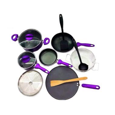 Supra Rosemary Cookware Set Panci [12 pcs] Purple