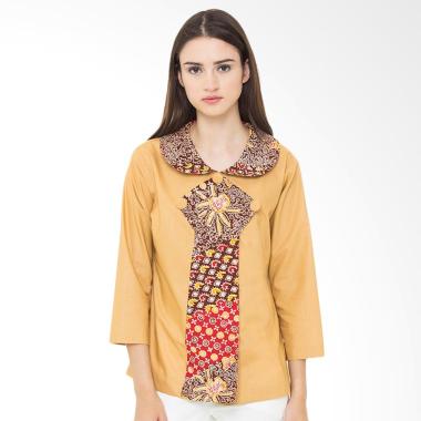 Arya Putri Batik Gianetta ATS-093-BR Baju Batik Wanita - Brown