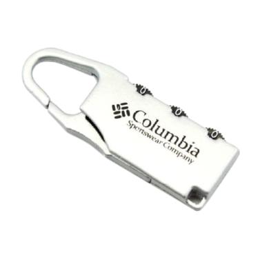 Gembok Tas Koper Columbia Numeric Password Code - Silver