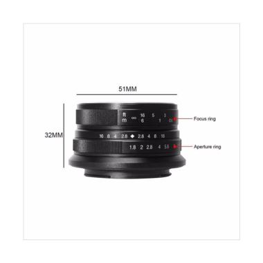 7artisans 25mm F1.8 for Canon EOS-M - Black