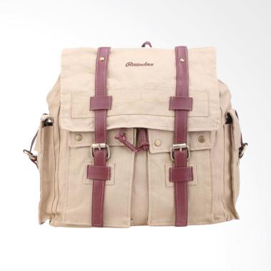 Raindoz Canvas Kasual Backpack Wanita - Krem