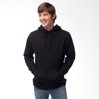 Refill Stuff Hoodie Polos Sweater Pria - Hitam