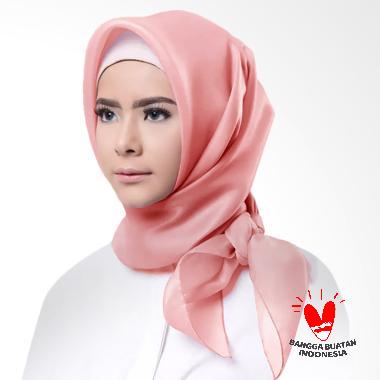Cotton Bee Organza Square Hijab - Pink