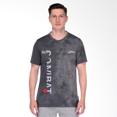 Reebok Combat Spraydye Mens Tee Pakaian Fitness Pria - Grey [BJ8879]