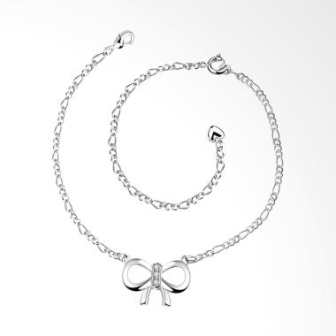 SOXY SPA030 Popular New Fashion Bowtie Hollow Anklets - Silver