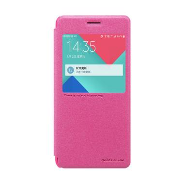Nillkin Sparkle Leather Flip Cover Casing for Samsung Galaxy J3 Pro J3110 - Pink Pink
