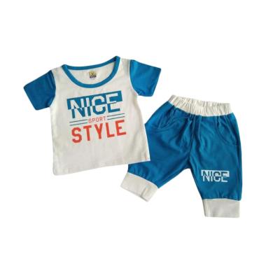 Baby Candy Tee Polos Biru S. GLOWFish STB190 Kaos Setelan Bayi Laki .