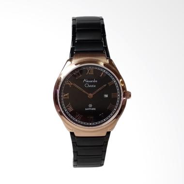 Alexandre Christie AC8538LD Sapphire Jam Tangan Wanita - Black Rosegold
