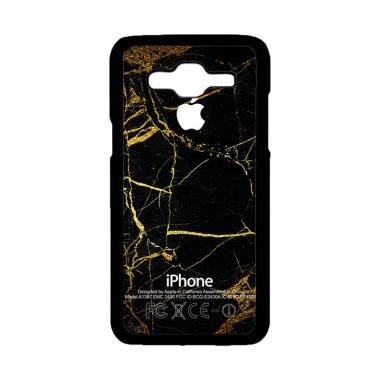Acc Hp Marble Black Gold Apple Logo ... r Samsung Galaxy J2 Prime