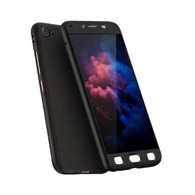 OEM 360 Full Hardcase Casing Oppo F3 - Hitam + Free Tempered Glass