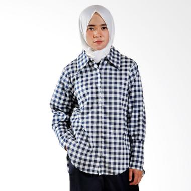 Tiffany Kenanga Caden Shirt Atasan Muslim Wanita - Navy