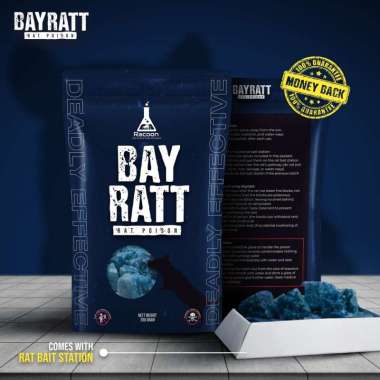 Racun Tikus BAYRATT Mati Kering Tidak Meninggalkan Bau / Umpan Tikus Biru / Biru Tua