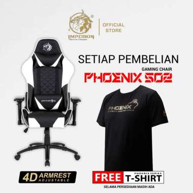 Kursi Gaming Imperion Phoenix 502 Professional Gaming Chair Putih