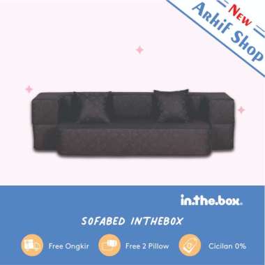 Sofabed inthebox 100 x 200 sofa springbed Hitam JABODETABEK