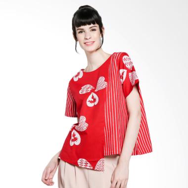 Blossom Belle Befriend Woman Batik Blouse - Red