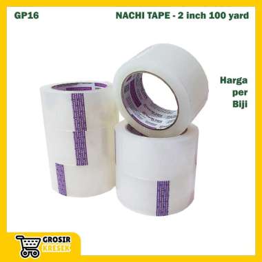 GP16 Grosir Lakban Isolasi Plester Bening NACHI TAPE 2 inch 100 yard