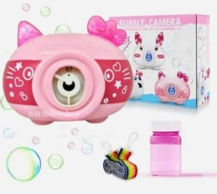 MAINAN ANAK KAMERA BUBBLE CAMERA BUBBLE GELEMBUNG KAMERA ELEKTRIK CAMERA SNI HELLO KITTY 2
