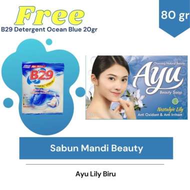Beli AYU BEAUTY NOSTALGIC LILY BLUE 80GR Gratis B29 Deterjen Watersolution 20gr
