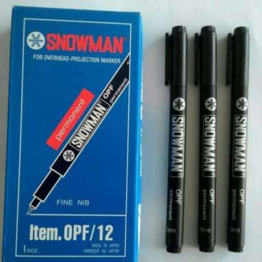 Spidol Snowman OHP Permanen OPF / Spidol Snowman OHP Fine (F) Tip MERAH