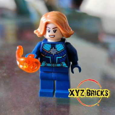 LEGO SH605 - Marvel Super Heroes Captain Marvel "Vers" Minifigure with Weapon & Kree StarForce Unifo